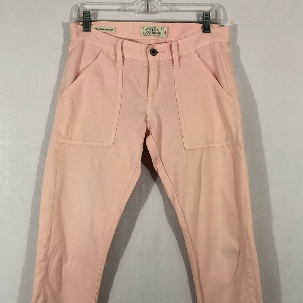 Lucky Brand Sienna Slim Boyfriend Handcrafted Peach Pants Women's Size 0/25 =N